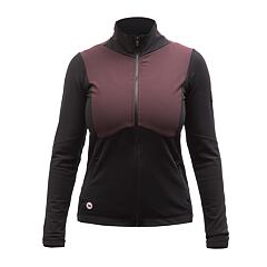 FT WOMEN'S CROSS POINT HYBRID JACKET TRUE BLACK/PORT RED