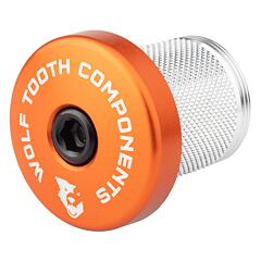 WOLF TOOTH COMPRESSION PLUG with Integrated spacer stem cap orange