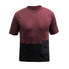 FT MEN'S LITE MERINO POCKET JERSEY MERLOT RED/BLACK