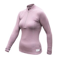 SENSOR MERINO DF WOM TEE LS zip mystic violet