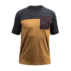 FT MEN'S HORIZON POCKET SHORT SLEEVE JERSEY GOLDEN/BLACK