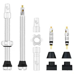 WOLF TOOTH valves Tubeless Valve Stem Kit 60mm Raw Silver