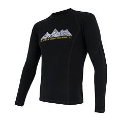 SENSOR MERINO DF ADVENTURE MEN TEE LS BLK