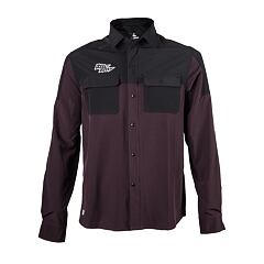 FT MEN'S RIDER LONG SLEEVE SHIRT WINE RED/BLACK