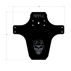 STFU fender Gunk Guard Skull GRY