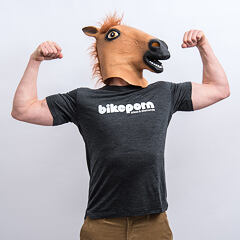 BIKEPORN MERINO LITE men's short-sleeved t-shirt anthracite gray