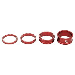 WOLF TOOTH Precision Headset Spacers Kit 3,5,10,15mm red