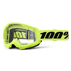 MX Glasses 100% STRATA 2 - Neon Yellow - Clear Lens