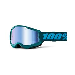 MX Glasses 100% STRATA 2 Stone Mirror Blue Lens