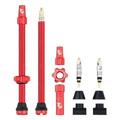 WOLF TOOTH Tubeless Valve Stem Kit 80mm red