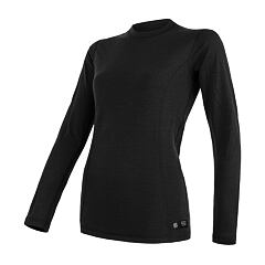 SENSOR MERINO DF WOMEN TEE LS BLK