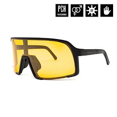 Horsefeathers Photochromic Cycling Glasses Magnum - matt black/yellow
