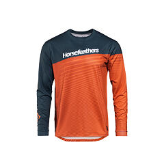 Horsefeathers Quantum Men's Long Sleeve Jersey Petrol/Burnt Orange