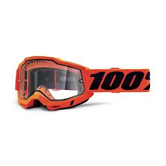 MX Glasses 100% ACCURI 2 ENDURO MTB - Neon/Orange - Clear Lens