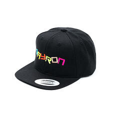 Children's Qayron Snapback Cap black, colorful with cycling theme