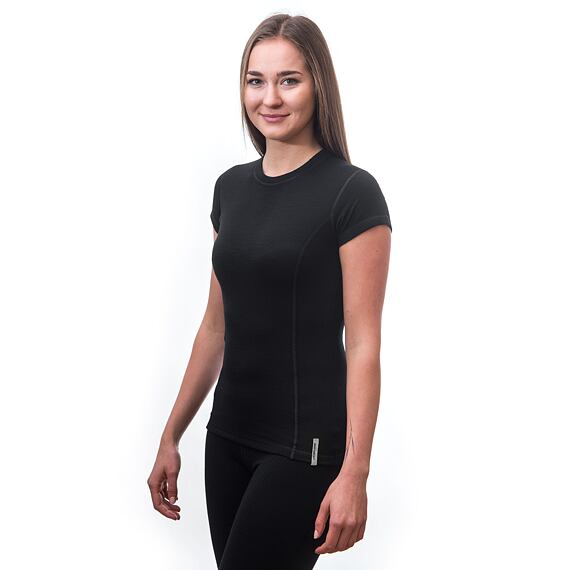 SENSOR MERINO DF WOMEN TEE SS BLK