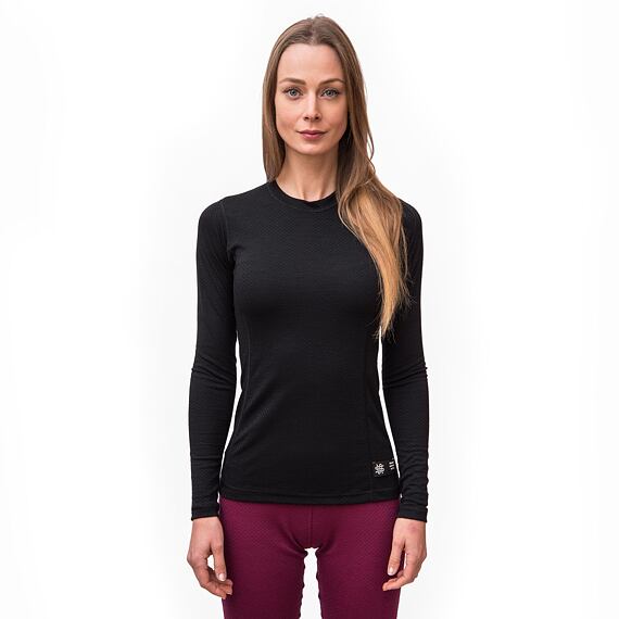 SENSOR MERINO DF WOMEN TEE LS BLK
