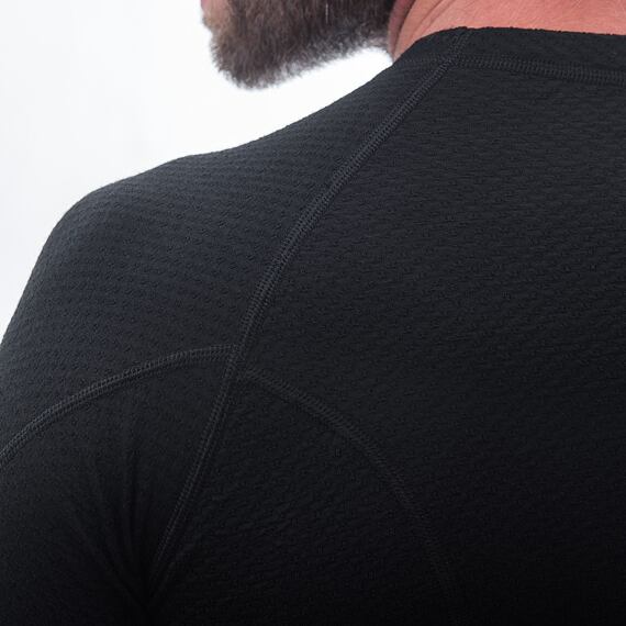 SENSOR MERINO DF MEN TEE LS BLK