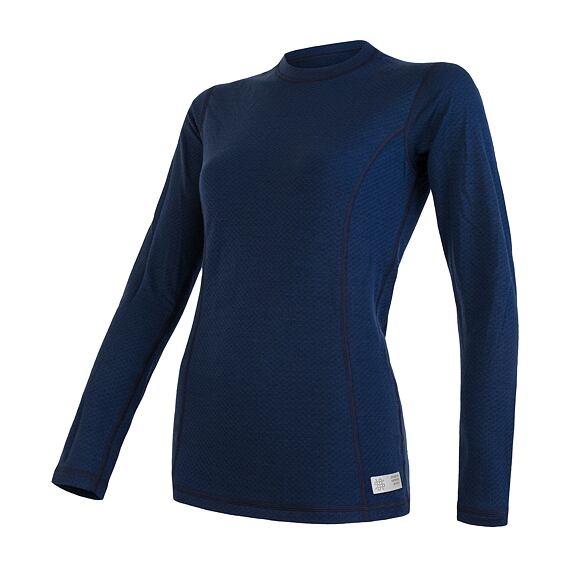 SENSOR MERINO DF WOMEN TEE LS DEEP BLUE