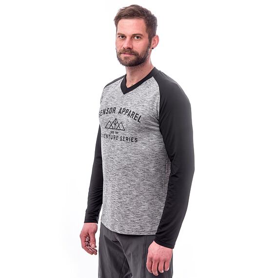 SENSOR CYKLO CHARGER MEN LOOSE JERSEY LS grey/black