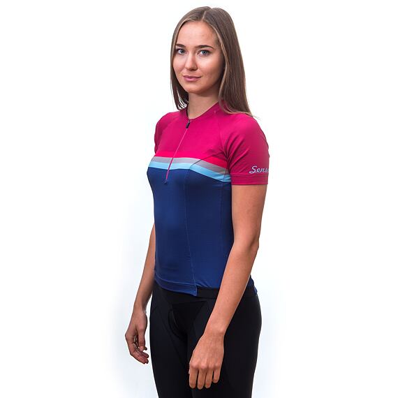 SENSOR CYKLO TOUR WOM JERSEY SS lilla stripes
