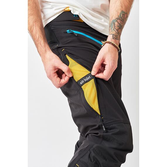 DIRTLEJ pants TRAILSCOUT Half & Half Long black/tyrkys