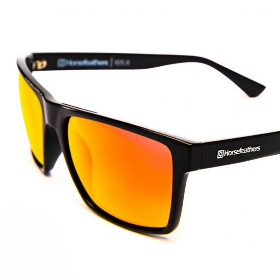 HORSEFEATHERS glasses MERLIN gloss black/mirror red