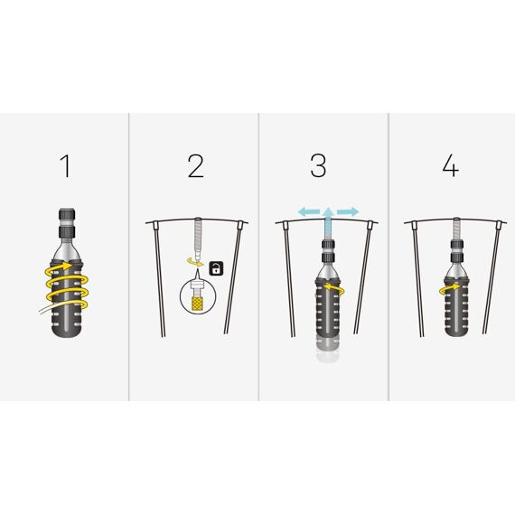 TOPEAK pump NANO AIRBOOSTER + 25g CO2 cartridge