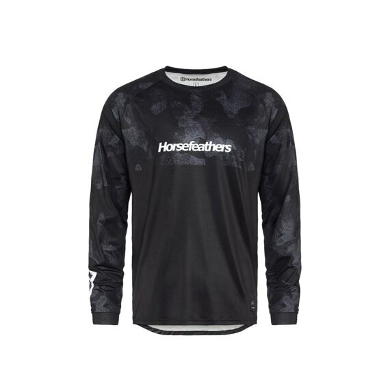 HORSEFEATHERS jersey LS QUANTUM black camo