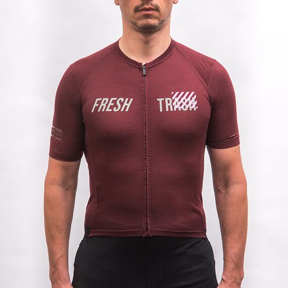 FT MEN'S LITE MERINO EVO JERSEY MERLOT RED