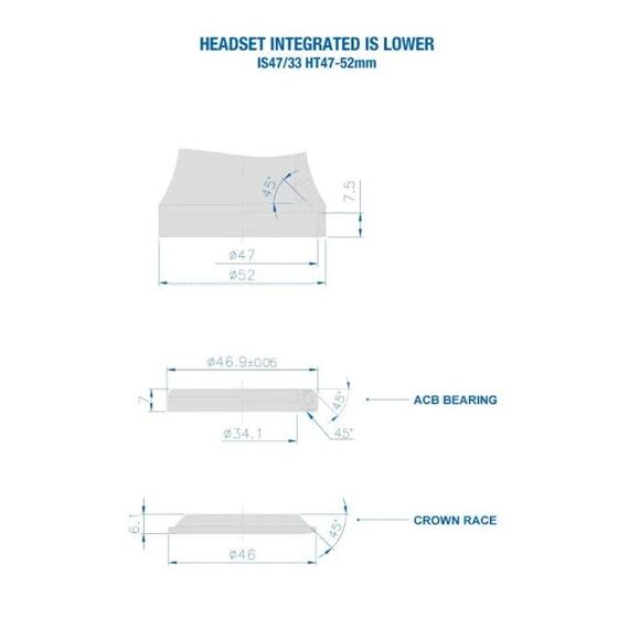 RITCHEY headset WCS Lower Integrated IS 47/33