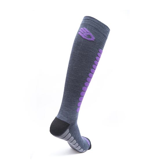 SENSOR SOCKS GRY/PUR HIKING MERINO