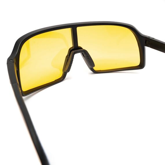 Horsefeathers Photochromic Cycling Glasses Magnum - matt black/yellow