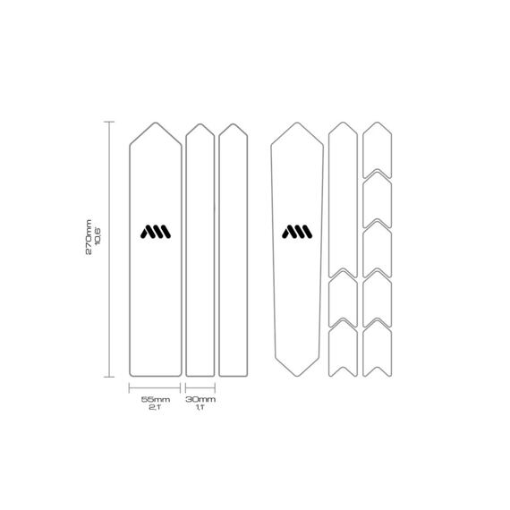AMS Protective Decals - ROAD/GRAVEL - Clear/Silver