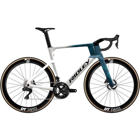 RIDLEY bike NOAH Fast Ultegra Di2 White/Black/Petrol Blue Metallic
