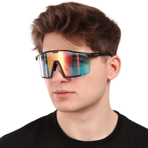 HORSEFEATHERS photochromic glasses PROTON matt black/mirror red