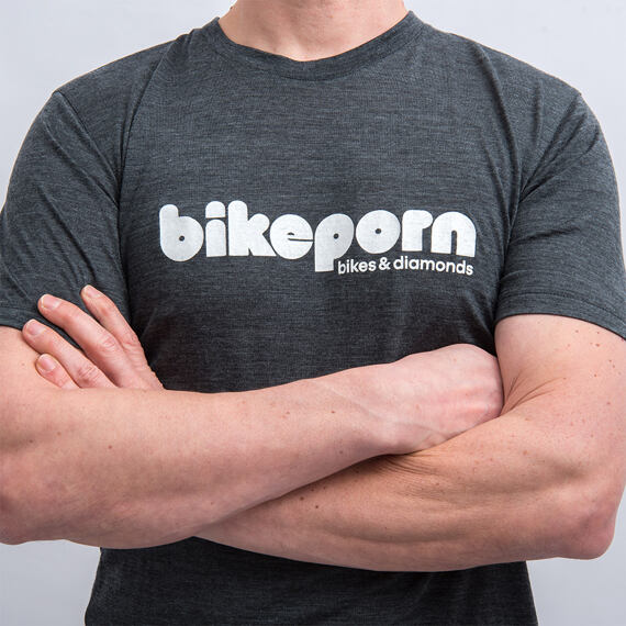 BIKEPORN MERINO LITE men's short-sleeved t-shirt anthracite gray
