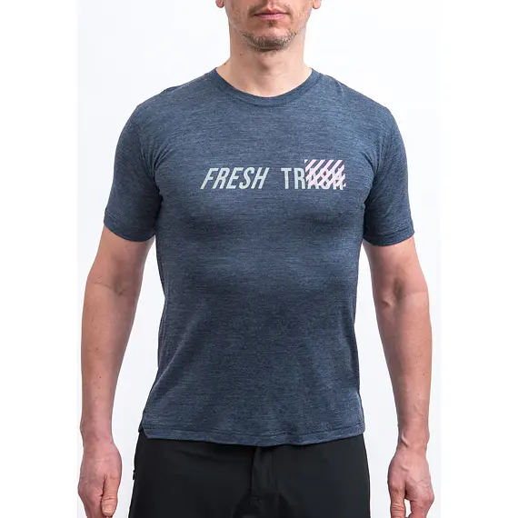 FT MEN'S MERINO TENCEL LOGO 2.0 TEE BLUE