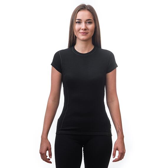 SENSOR MERINO DF WOMEN TEE SS BLK