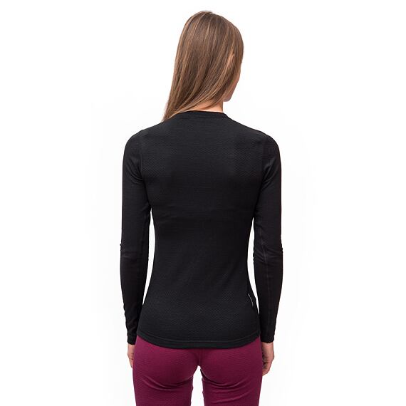 SENSOR MERINO DF WOMEN TEE LS BLK