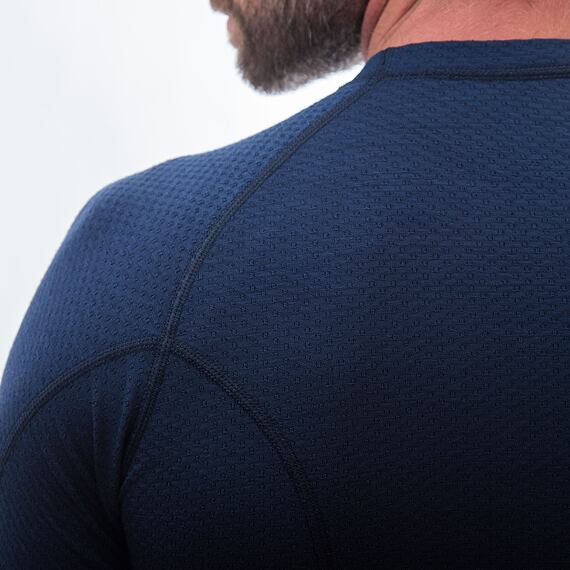 SENSOR MERINO DF MEN TEE SS DEEP BLU