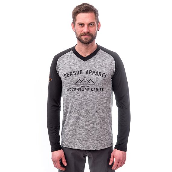 SENSOR CYKLO CHARGER MEN LOOSE JERSEY LS grey/black