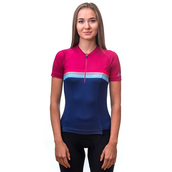 SENSOR CYKLO TOUR WOM JERSEY SS lilla stripes