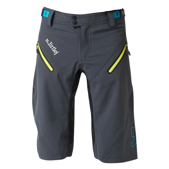 DIRTLEJ shorts TRAILSCOUT Waterproof steel blue/lime