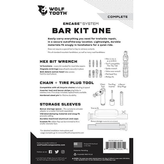 WOLF TOOTH multitool ENCASE SYSTEM BAR KIT ONE