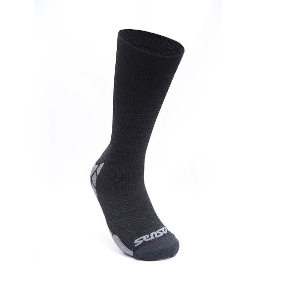 SENSOR SOCKS BLK/GRY HIKING MERINO