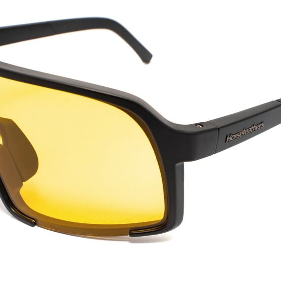 Horsefeathers Photochromic Cycling Glasses Magnum - matt black/yellow