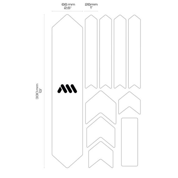 AMS Protective Stickers - EXTRA - Tracks/Black