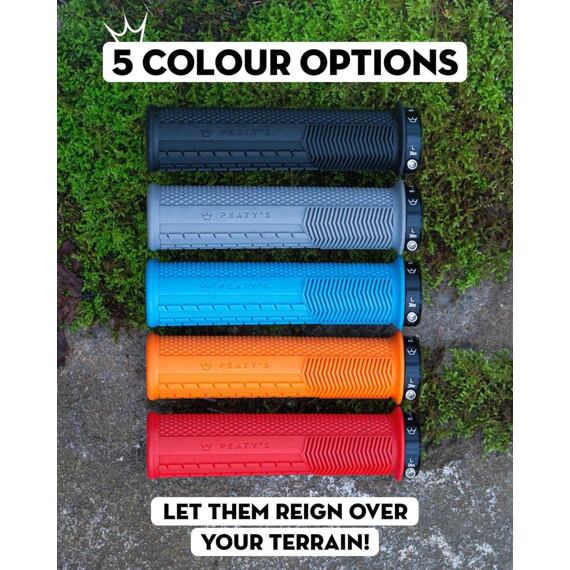 Peaty's Monarch Mushroom Thin Turquoise Grips