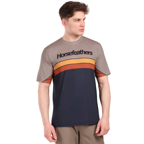 HORSEFEATHERS jersey QUANTUM indigo/taupe